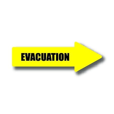 Ergomat 24in x 8in ARROW SIGNS - Evacuation DSV-SIGN 192 #0448RIGHT -UEN